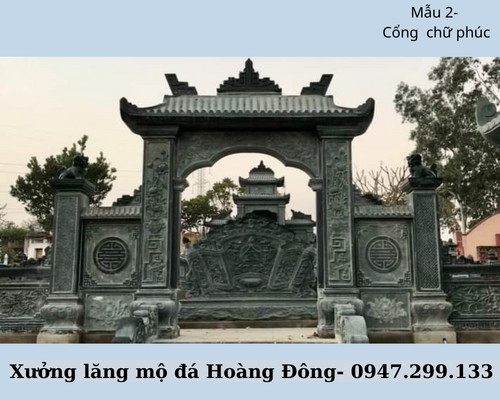 Mẫu cổng tam quan chữ phúc tại Thái Bình
