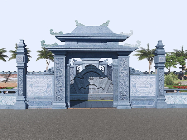 Mẫu thiết kế cổng tam quan đá tại khu lăng mộ 