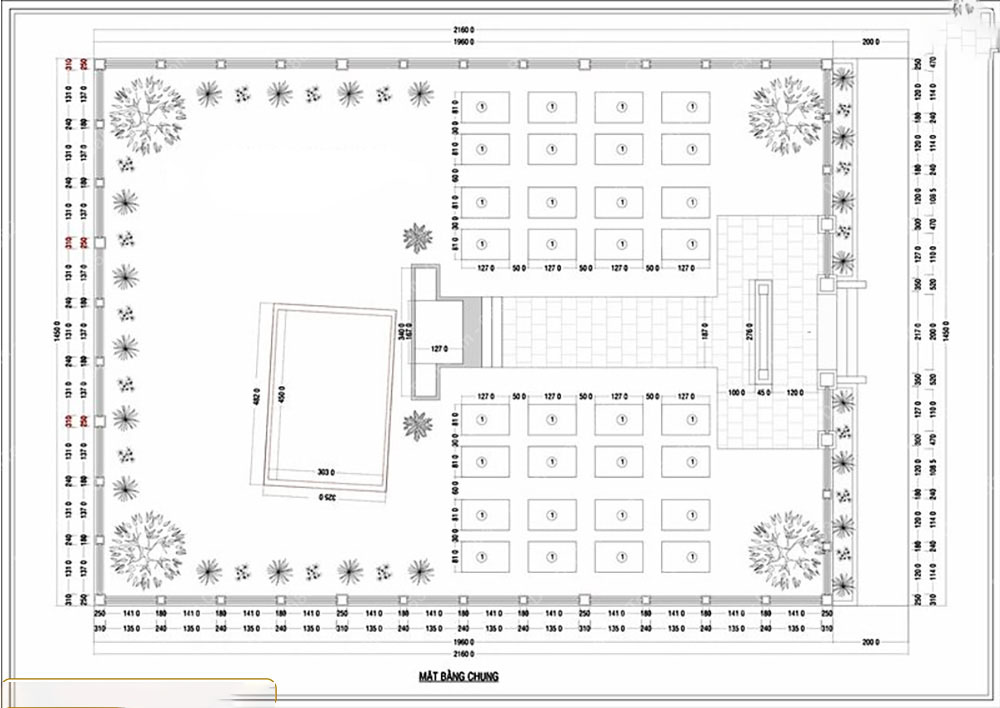 Mẫu thiết kế lăng mộ đá 2D chi tiết 