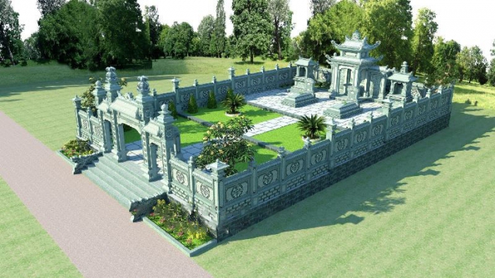 Bản thiết kế 3D phối cảnh khu lăng mộ cực kì chi tiết 